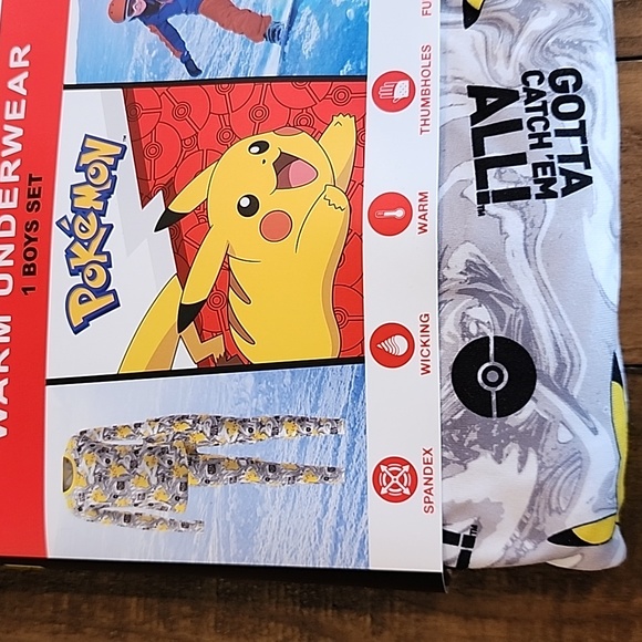 ClimateRight by Cuddl Duds Pokémon Boys Thermal Set Size Medium 8/10 - Picture 2 of 11